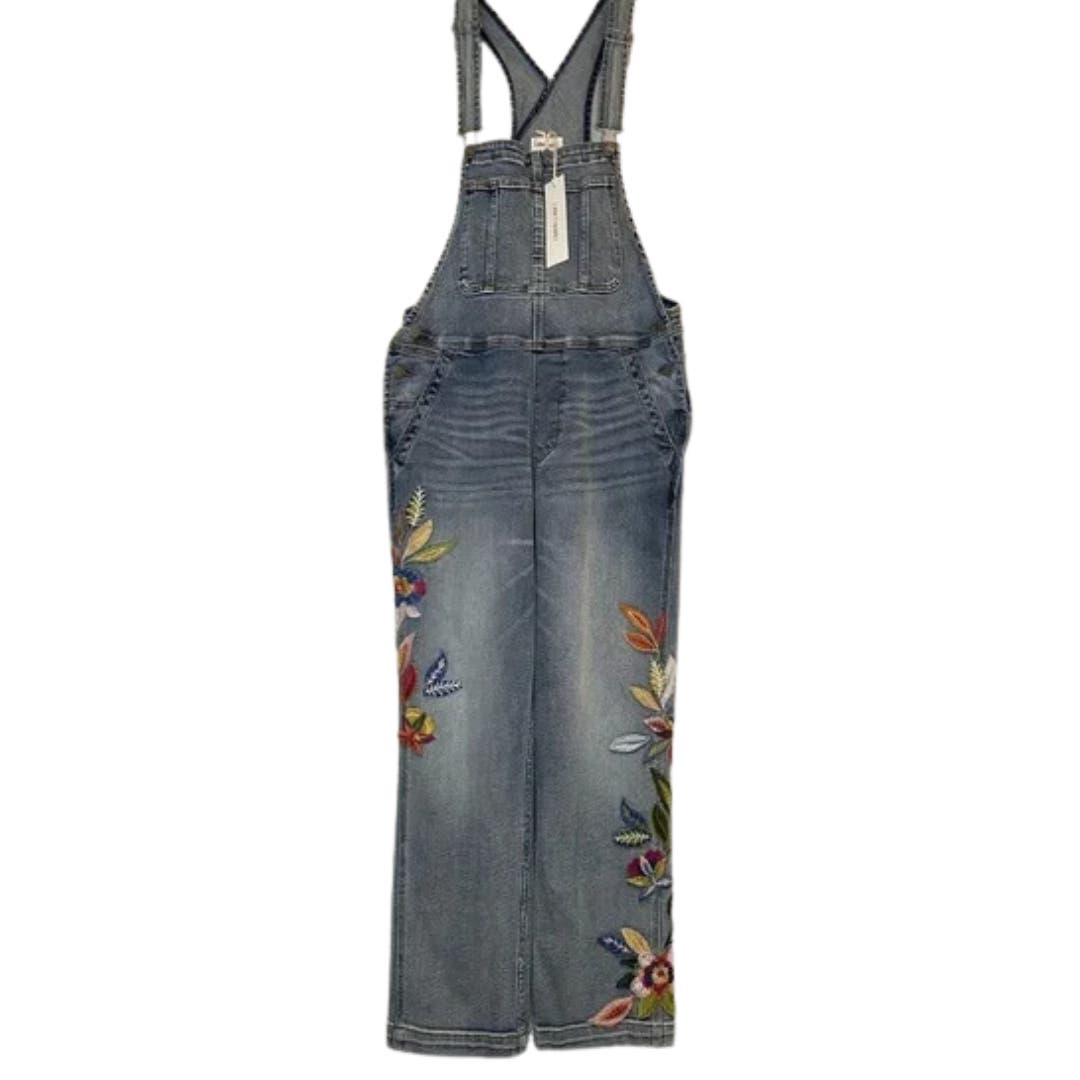 Driftwood Brady Boyfriend Overalls - Feathery Leaf NWT Size Small