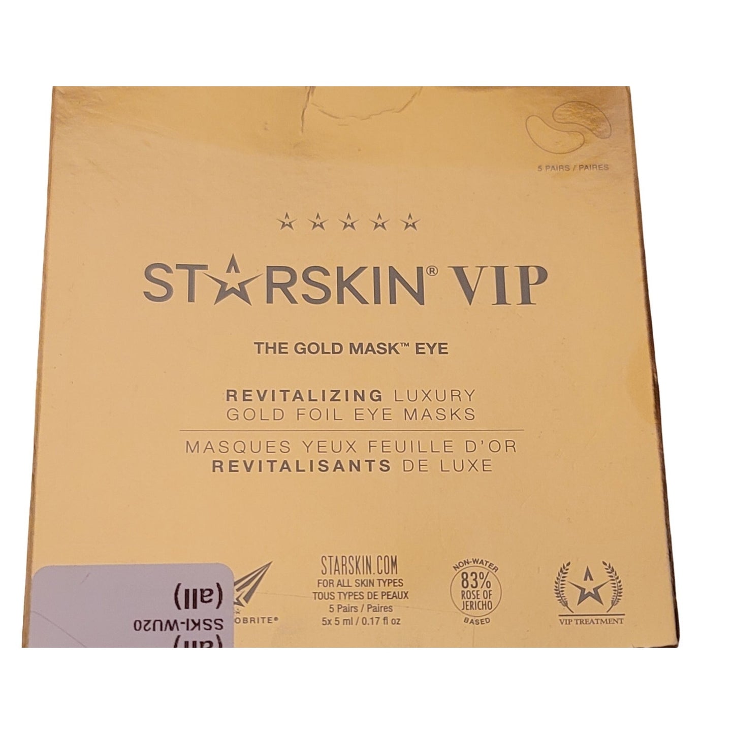 STARSKIN VIP The Gold Mask Eye 5 Pack New in Box