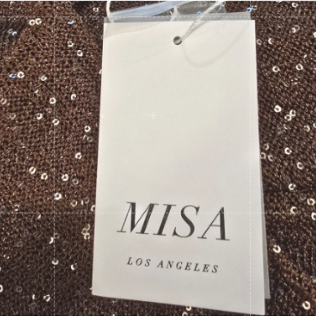 MISA Los Angeles Rafael Cardigan Dress in Chocolate Shimmer NWT Size Medium