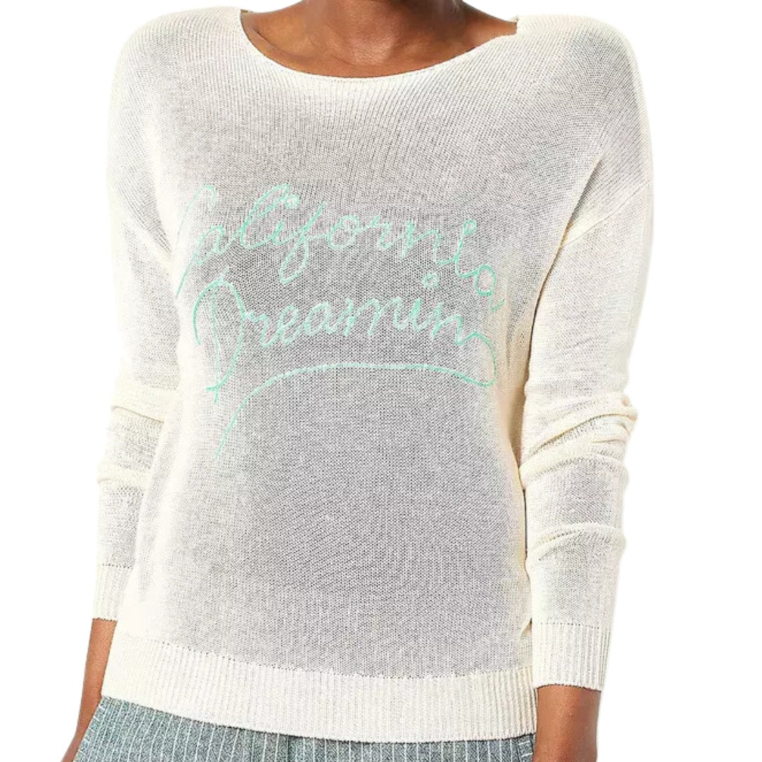 Laurie Felt Lightweight Sweater "California Dreaming" in Beige X-Large