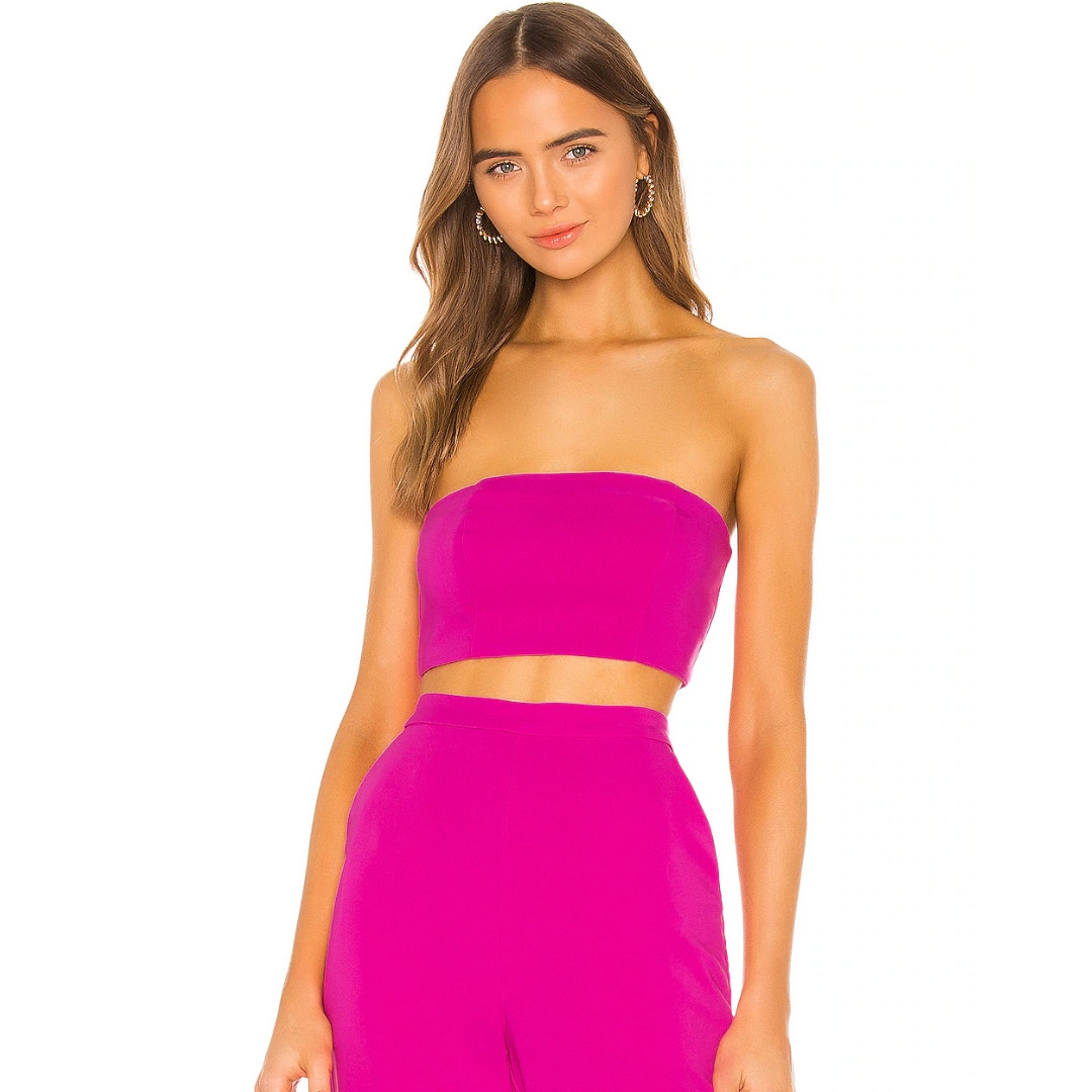 NBD Topaz Bandeau Top & Pants 2 piece Set in Magenta NWT Size Small