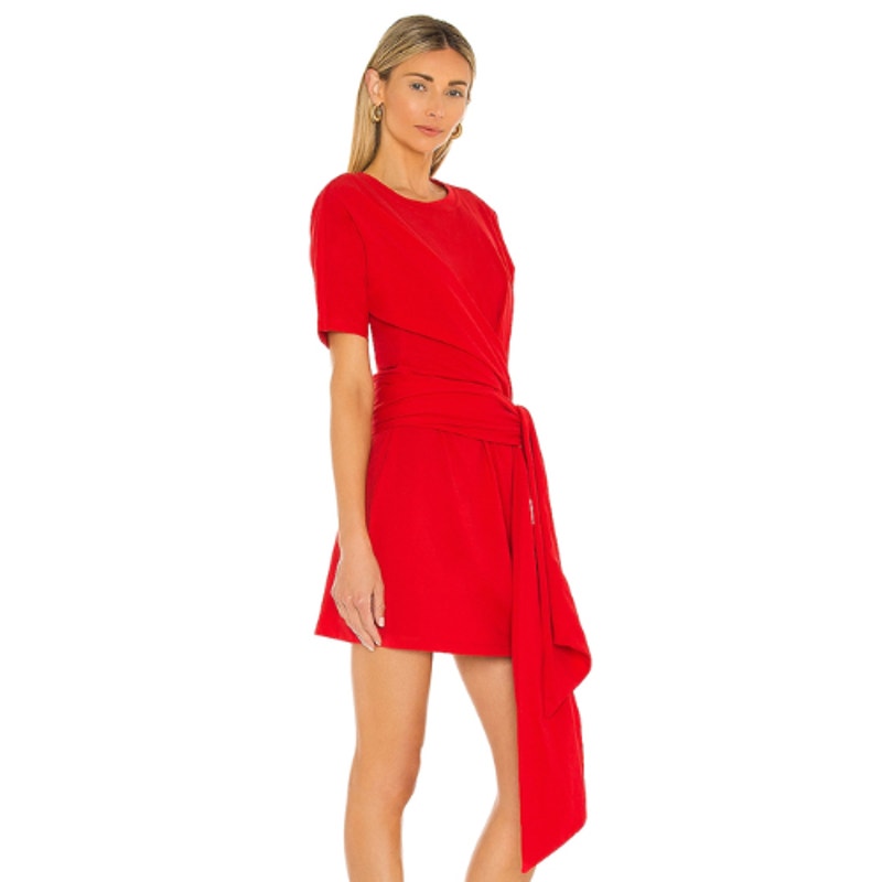 L'Academie The Nani Mini Dress in Cherry Red  NWT Size Small