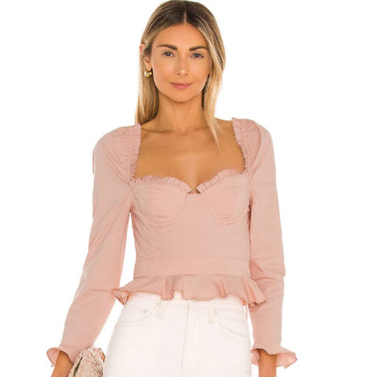 MAJORELLE Corie Top in Baby Blush NWOT Size XS