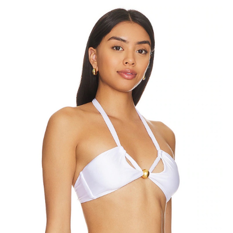 Vix Swimwear Brenda Bikini Top in White NWT Size Large