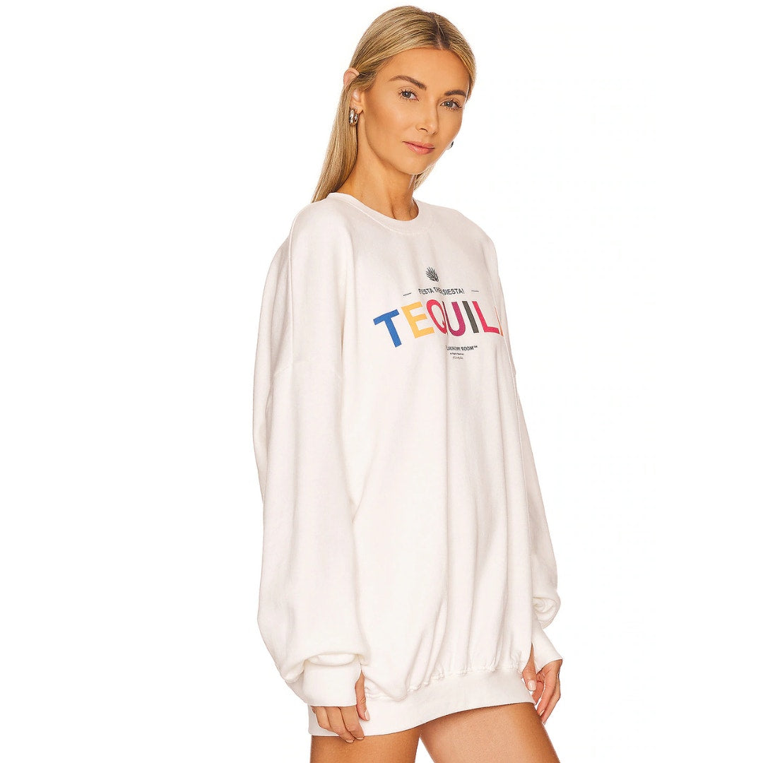 The Laundry Room Tequila Siesta Sweatshirt in White Size Small