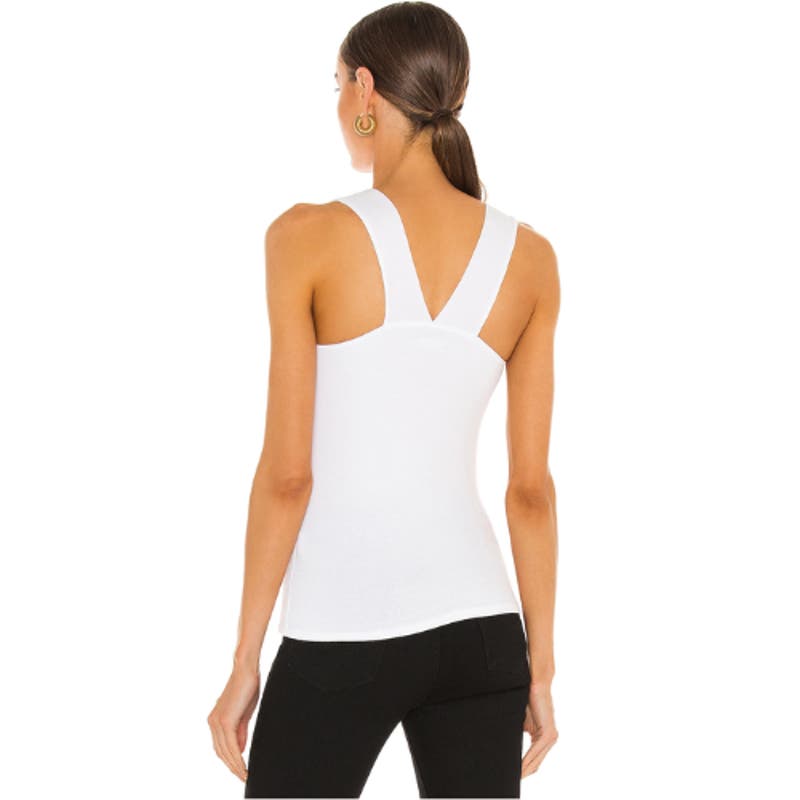 Michael Lauren Bosco Snap Front Tank in White NWT Size XS