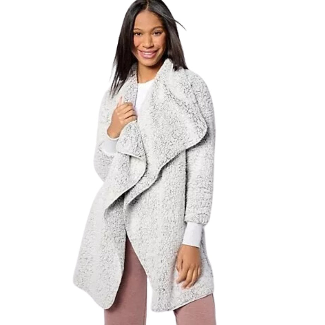 Bumblebella by Jill Martin Petite Sherpa Long in Frost Gray Size Large