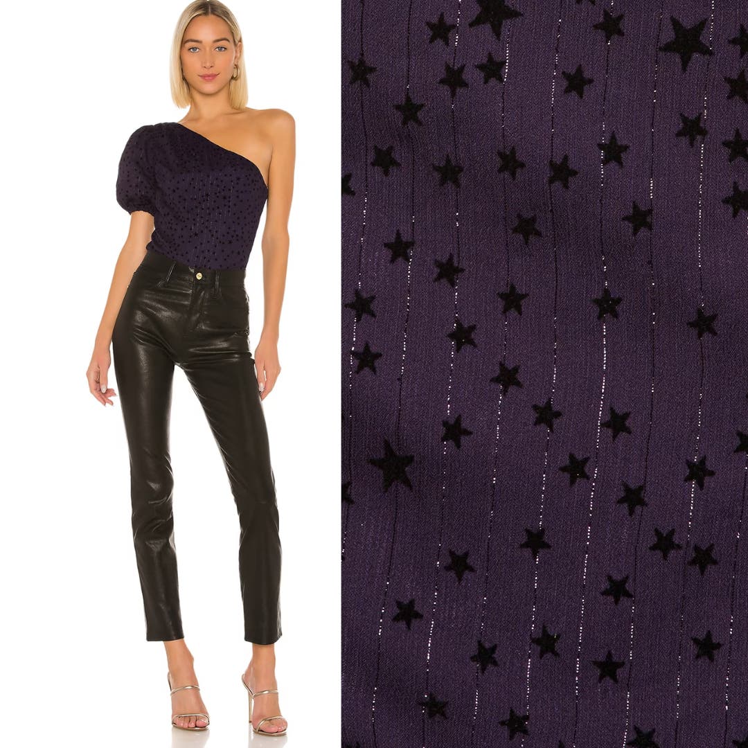 MAJORELLE Marcelo Top in Midnight Purple NWOT Size