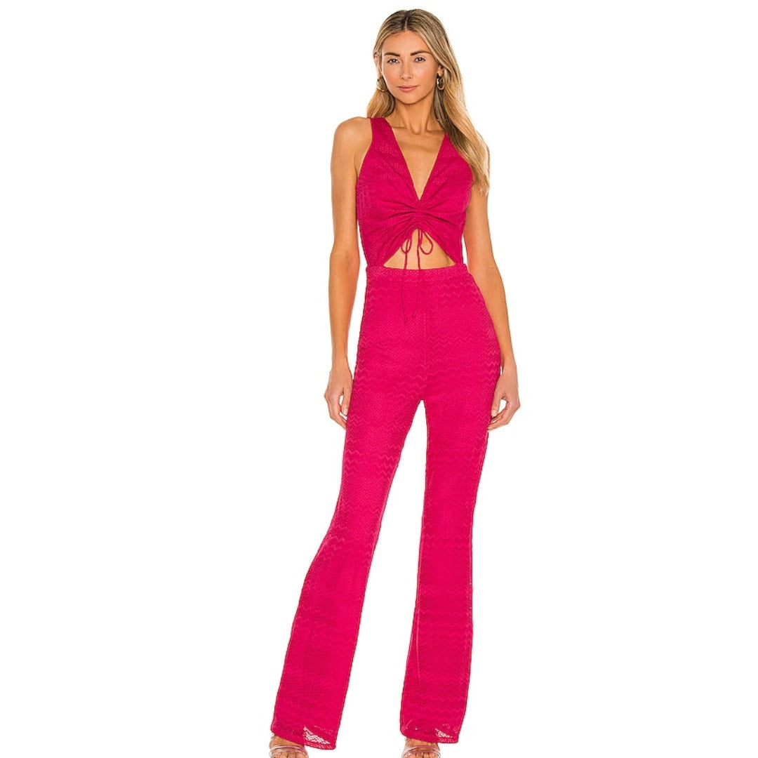 Lovers and Friends Sharon Jumpsuit in Passion Pink NWT Size Small