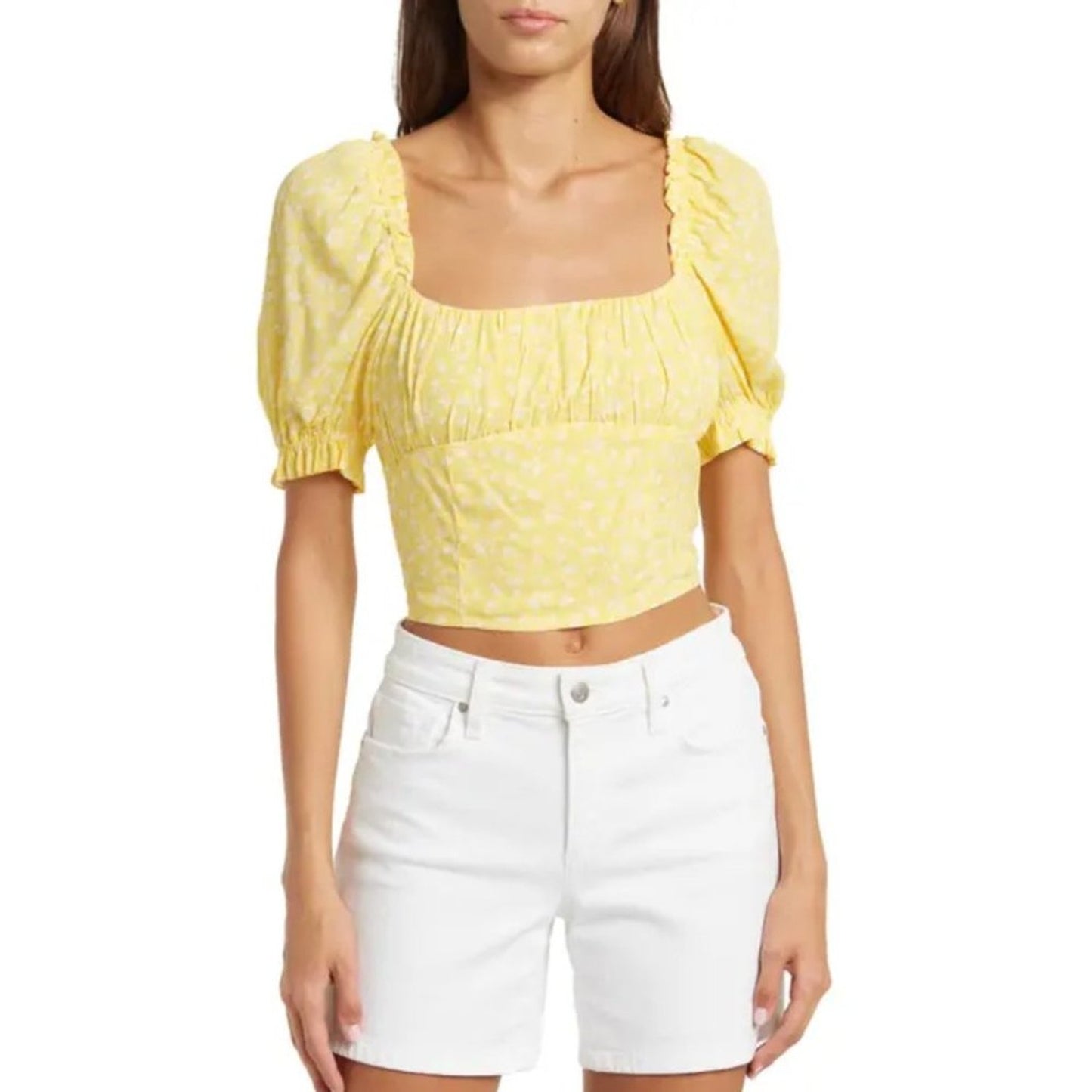 Sophie Rue Blooming Gather Bust Blouse yellow NWT  Nordstrom