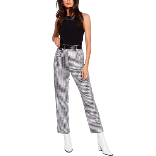 Lunca Chix Black and White Checkerboard Ankle Pants Size Small