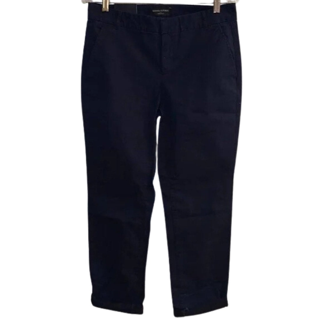 Banana Republic Authentic Chino Slim Fit in Navy NWT Size 00 Petite