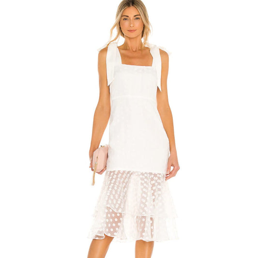 Lovers and Friends Day Keeper Midi Dress in White NWT Size Small