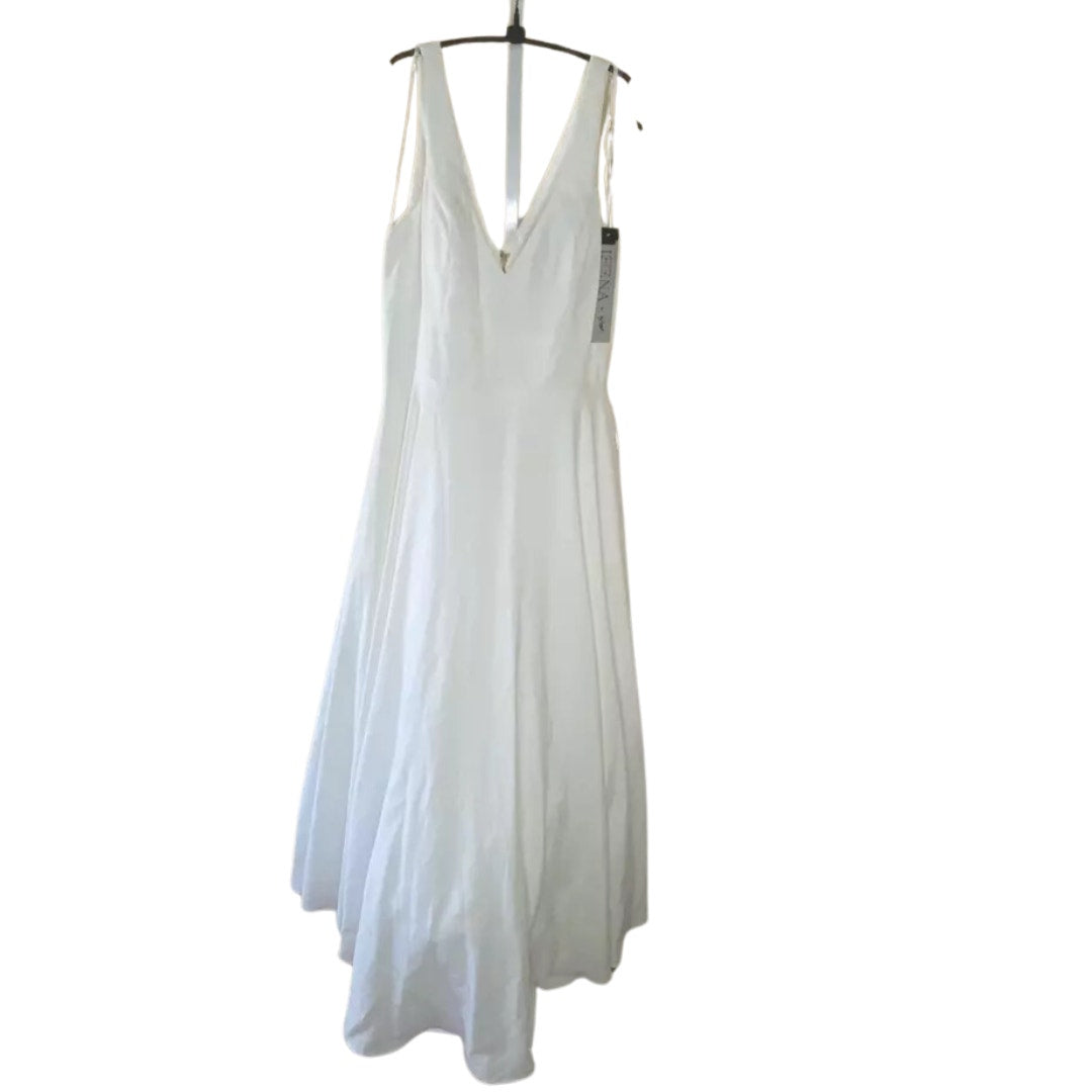 MacDuggal White Ball Gown Wedding Dress Minimalist NWT Size 14