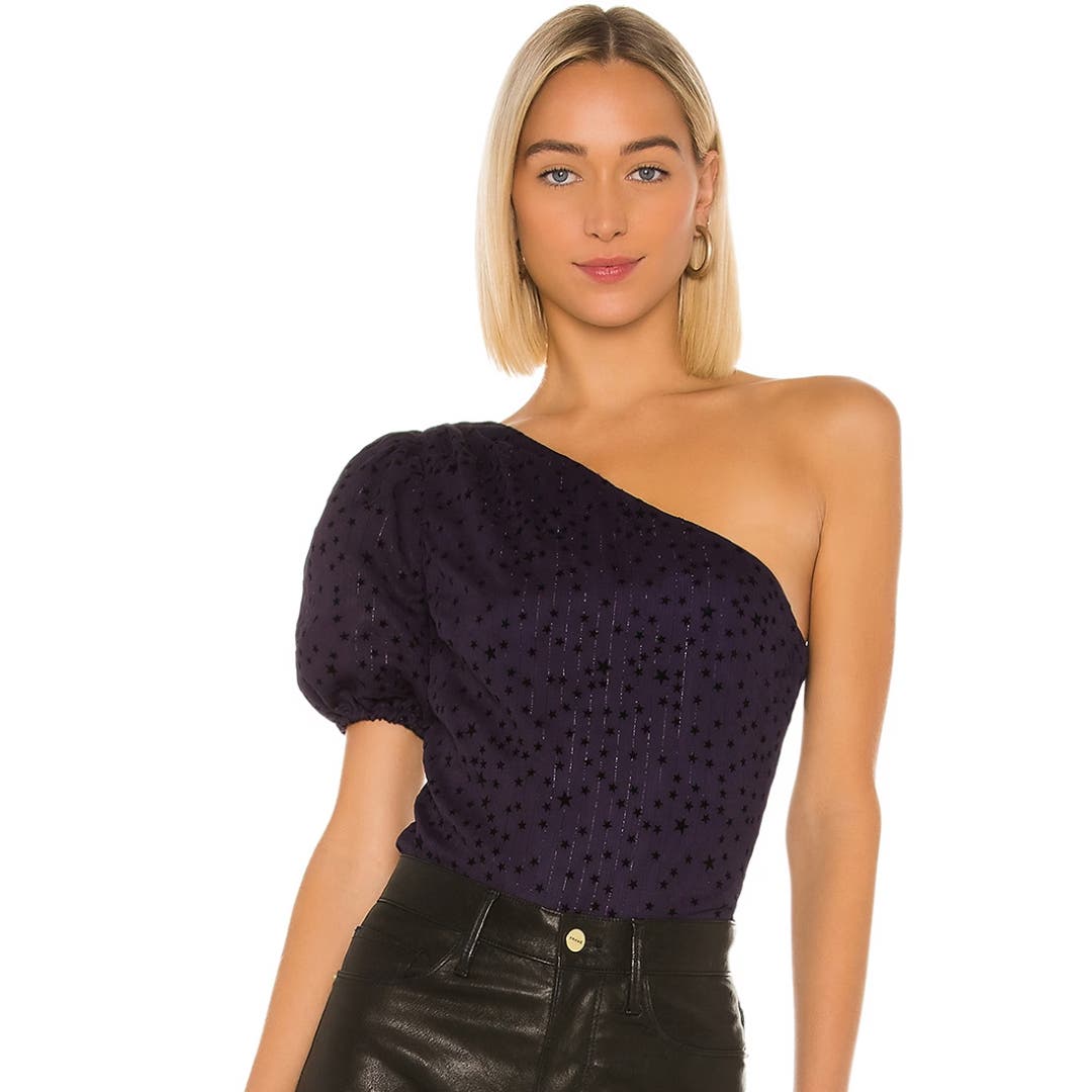 MAJORELLE Marcelo Top in Midnight Purple NWOT Size