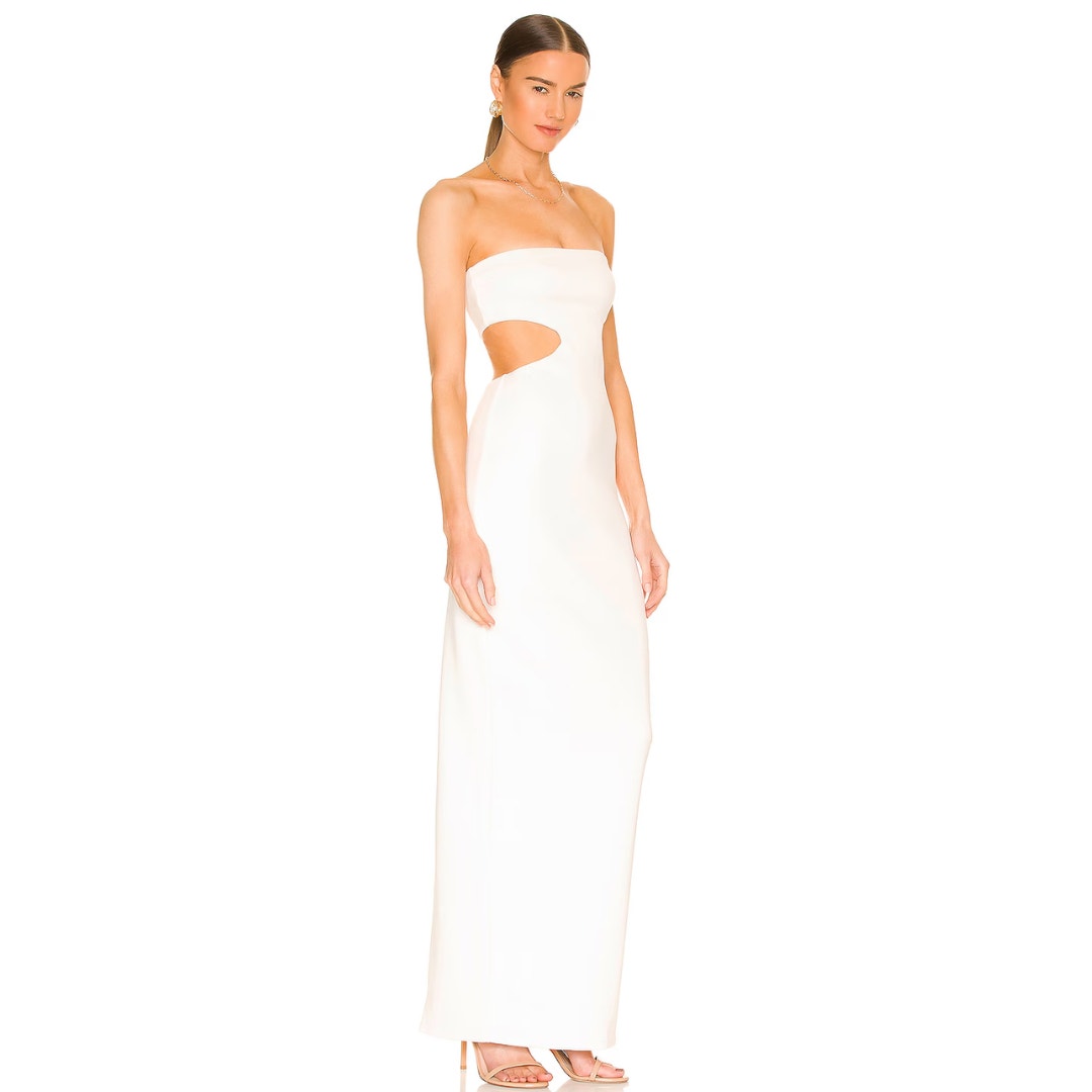 Natalie Rolt Carmen Gown in White NWT Size 1 (s)