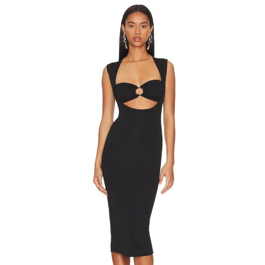 NBD Kordyn Midi Dress in Black NWT Size Small