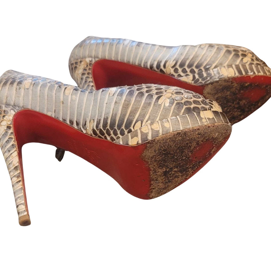 Christian Louboutin Authentic Python Pumps Size 37.5 / 7 US