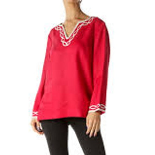 525 America Hot Pink Mediterranean Ribbon Tunic Size XS