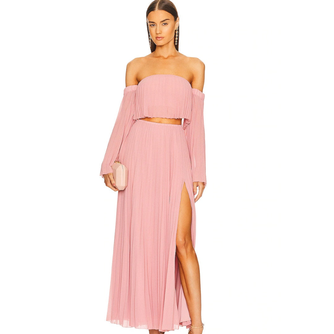 Michael Costello x REVOLVE Marcella Skirt in Mauve NWOT Size Small