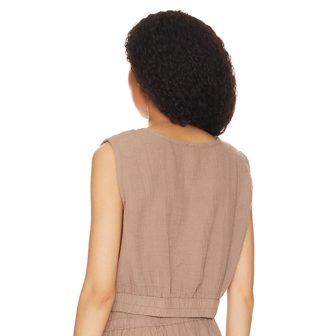 Bobi Elastic Crop Top in Hazelnut NWT Size Medium