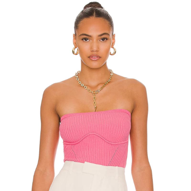 Camila Coelho Hazel Tube Top in Hot Pink NWT Size Small