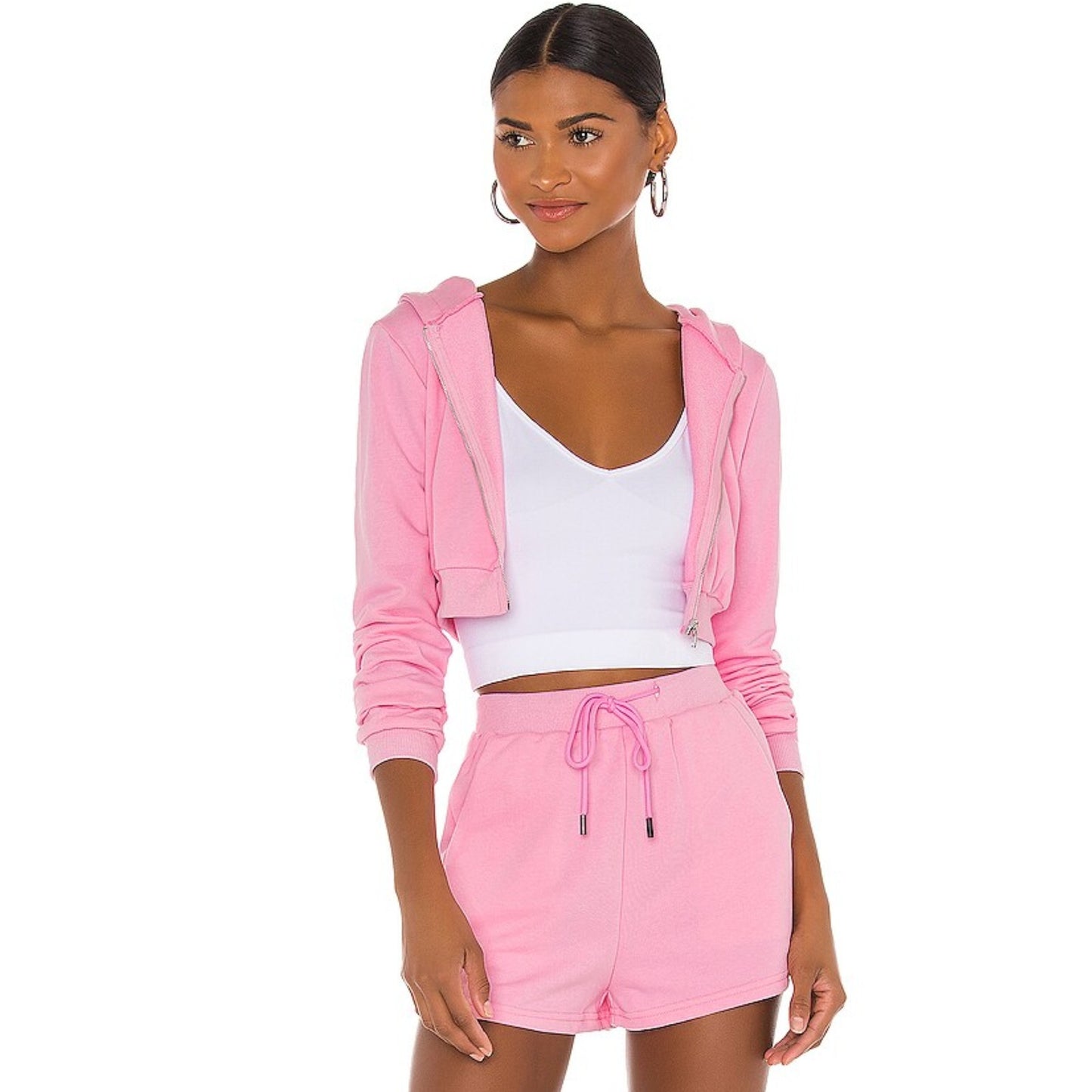 Superdown Danna Fleece Shorts in Bubblegum Pink NWT Size XS