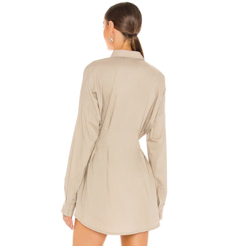 OW Collection Ella Shirt Dress in Tan NWT Size Small