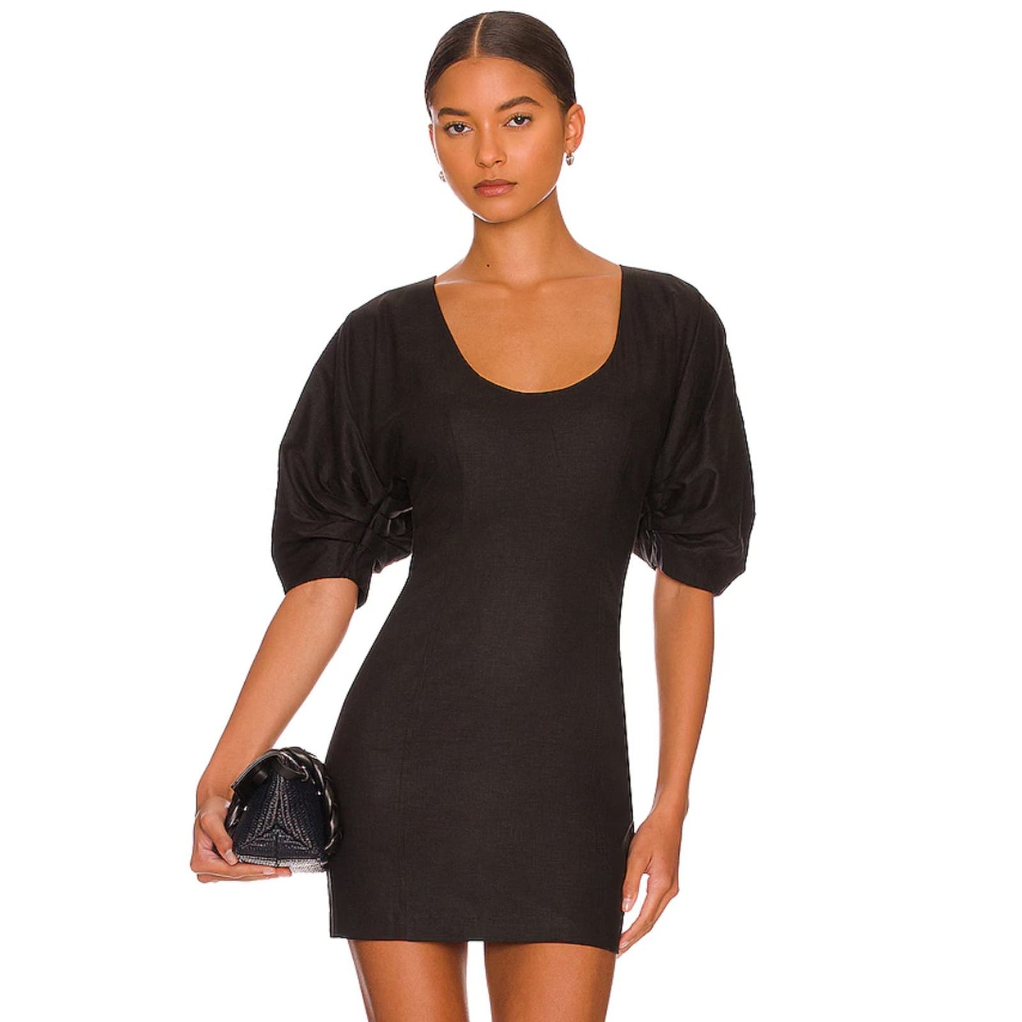 L'Academie Ottilie Mini Dress in Black NWT Size Medium