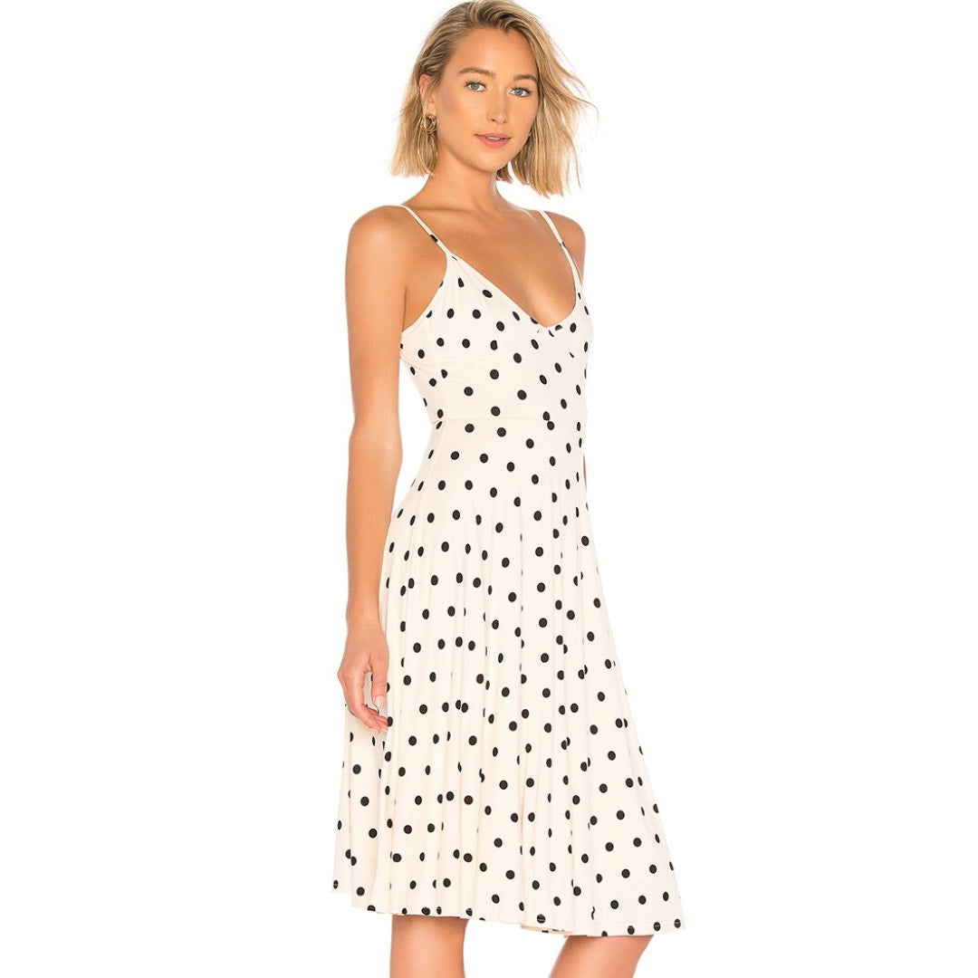 House of Harlow Freya Dress in Ivory Polka Dot NWT Size Small