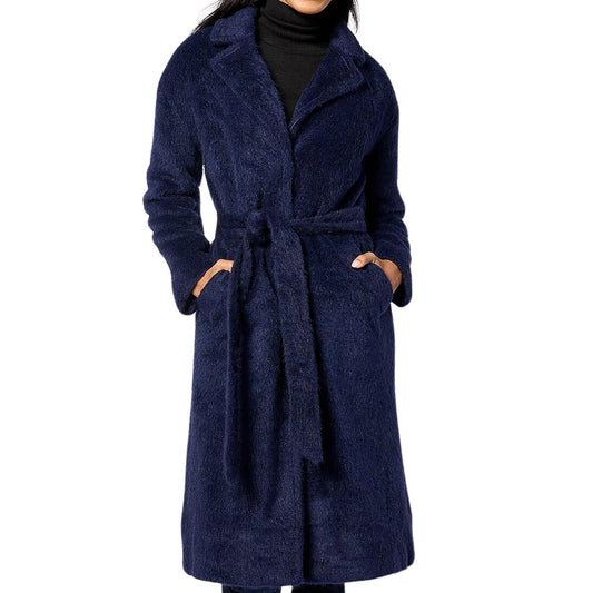 Isaac Mizrahi Live! Cozy Wrap Long Coat with Notched Collar New Large