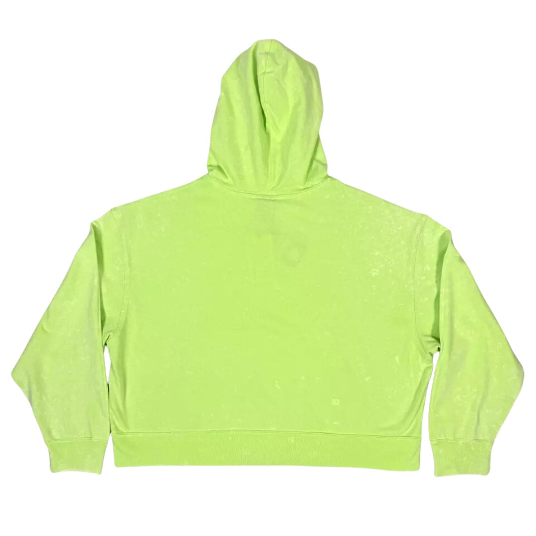 Nike Neon Green Cropped Acid Wash Hoodie NWT Size XS