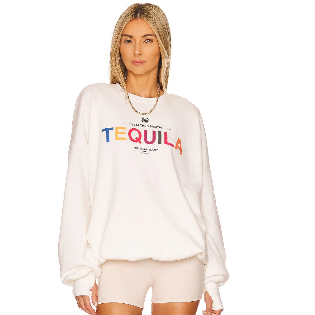 The Laundry Room Tequila Siesta Sweatshirt in White Size Small