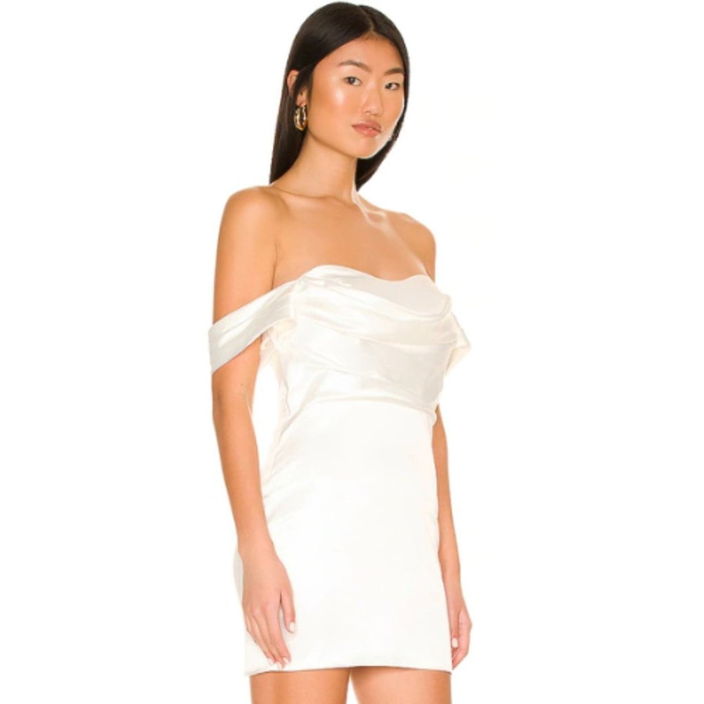 MORE TO COME Bella Off Shoulder Dress in White NWT Size XS