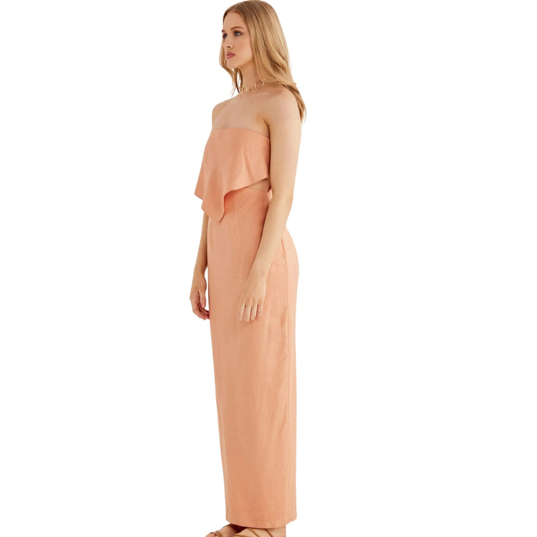 Rumer Roam Bandana Maxi Dress in Peach NWT Size Small