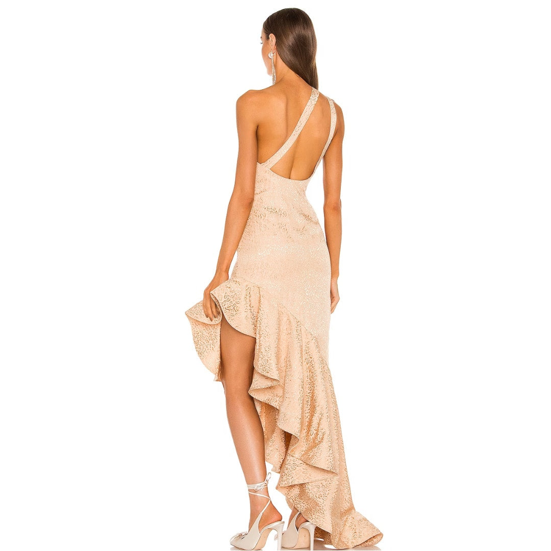 Lovers and Friends Heidi Gown in Nude Satin NWT Size Small