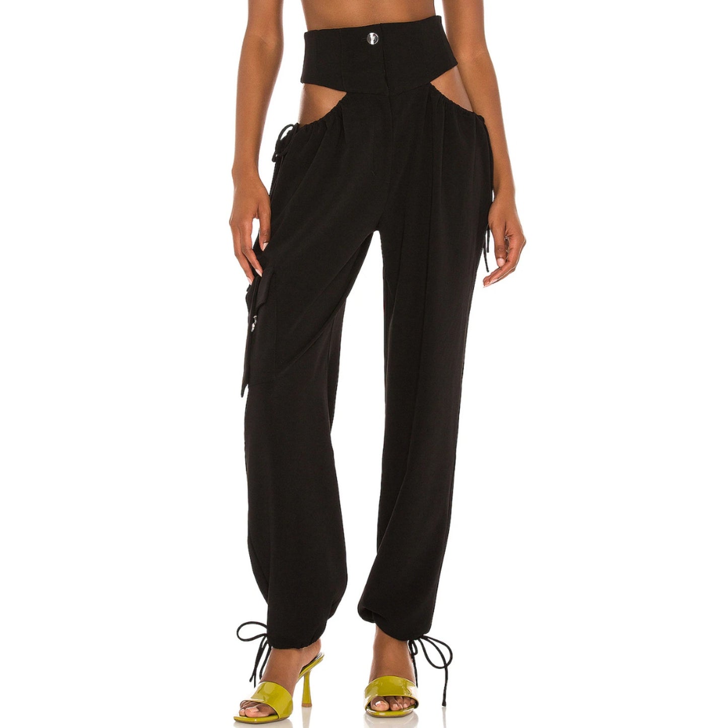 Revolve h:ours Suki Cutout Jogger in Black NWT Size Small