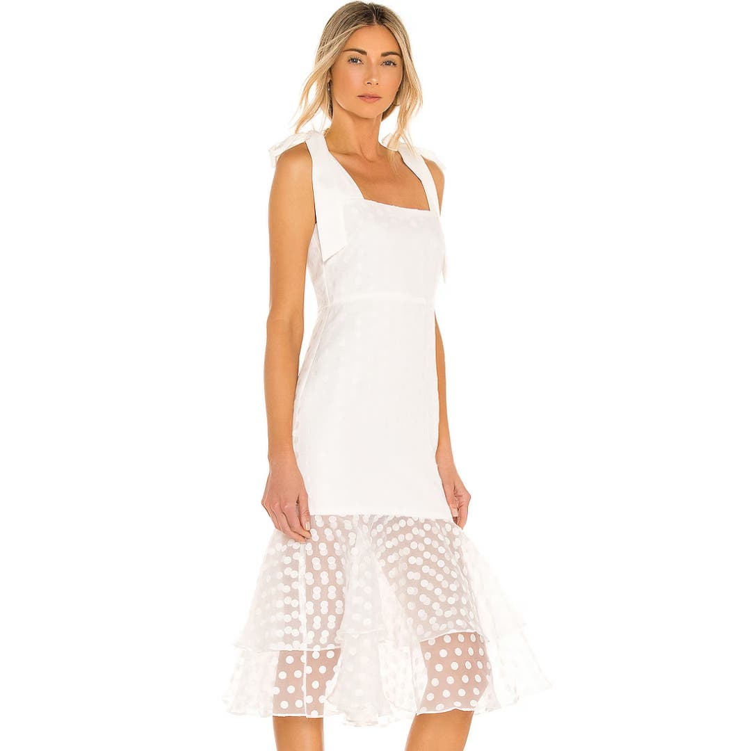 Lovers and Friends Day Keeper Midi Dress in White NWT Size Small