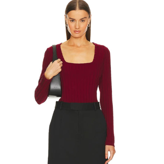 Bobi Long Sleeve Top in Pinot NWT Size Medium