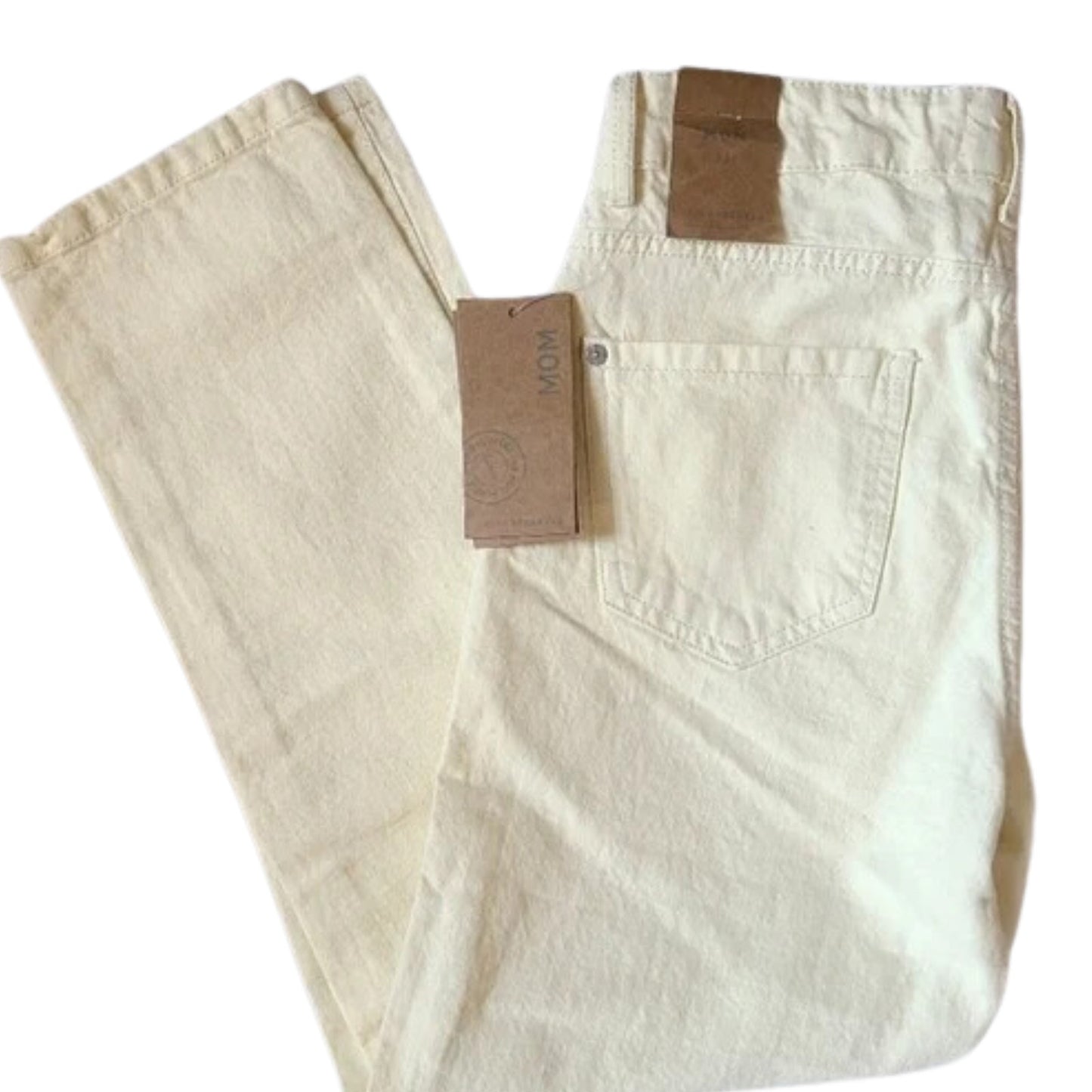 Denim Reserved Mom Jean in Pastel Lemon NWT Size 34