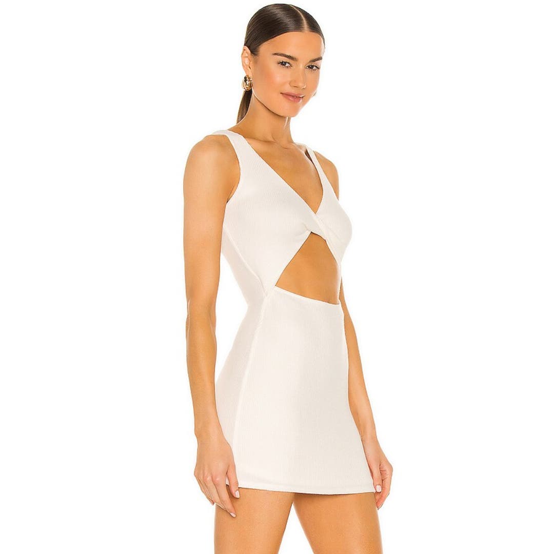 Lovers + Friends Chels Mini Dress in Ivory NWT Size Small