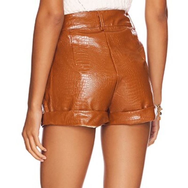 Superdown Dominica python shorts in Brown NWOT Size Small