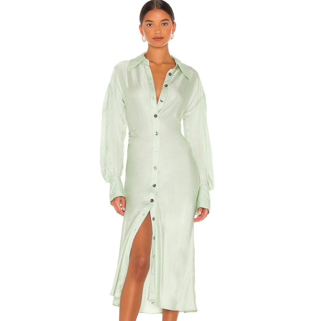 Song of Style Idol Midi Dress in Mint Green NWT Size Small