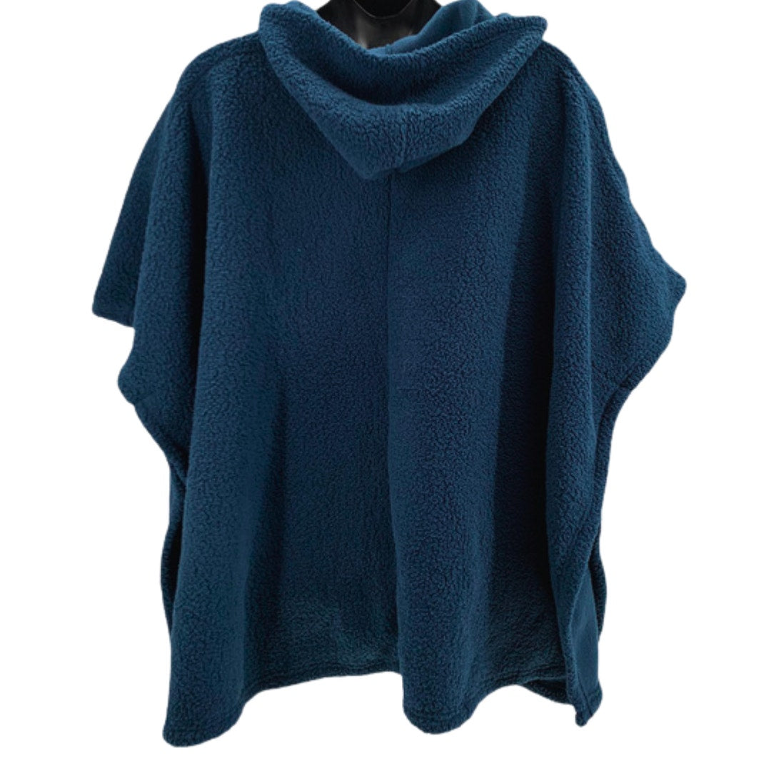 Koolaburra by UGG Brushed Back Sherpa Poncho in Blue Teal NEW Medium