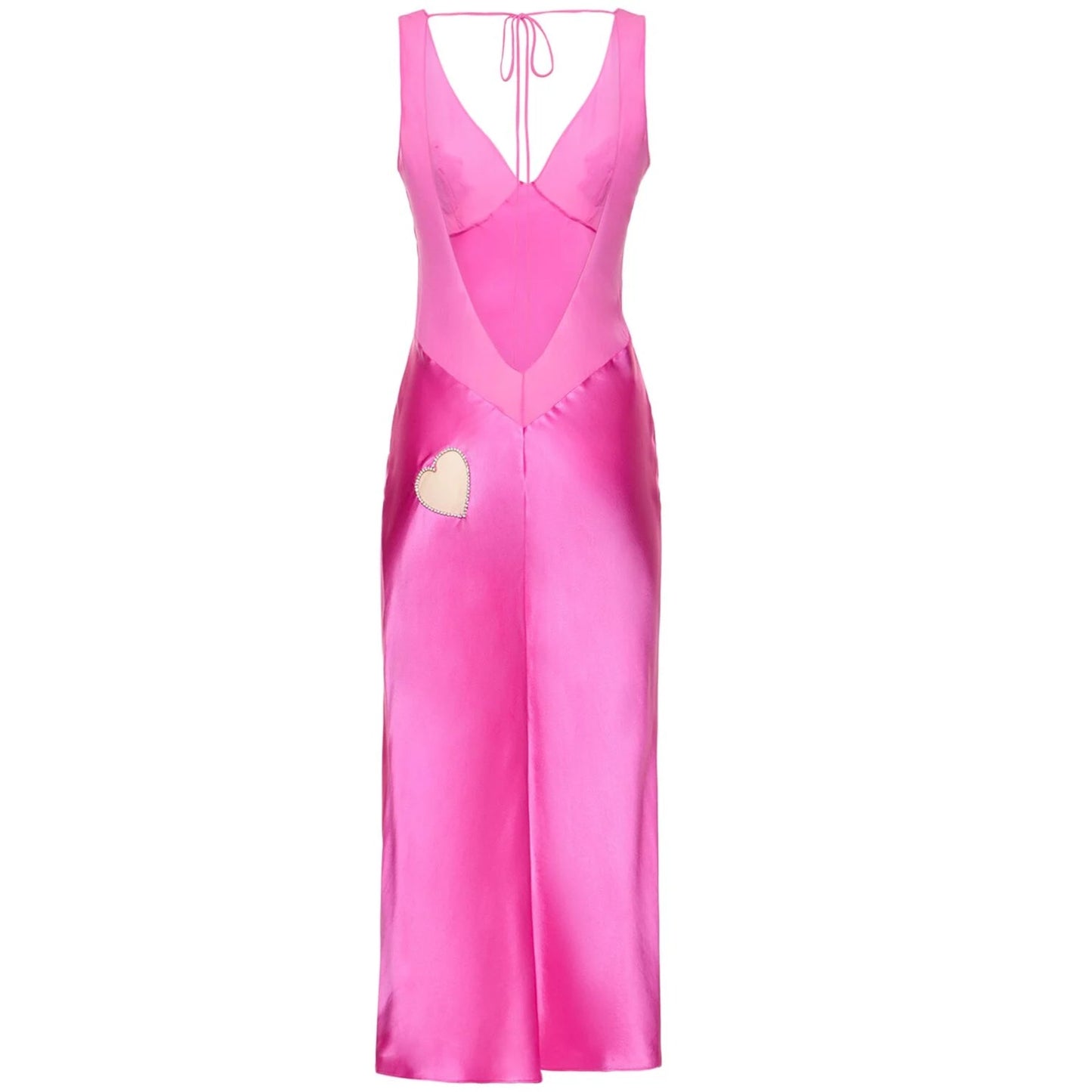 fleur du mal Embellished Dress W/ Cutout in Hot Pink NWT Size Small