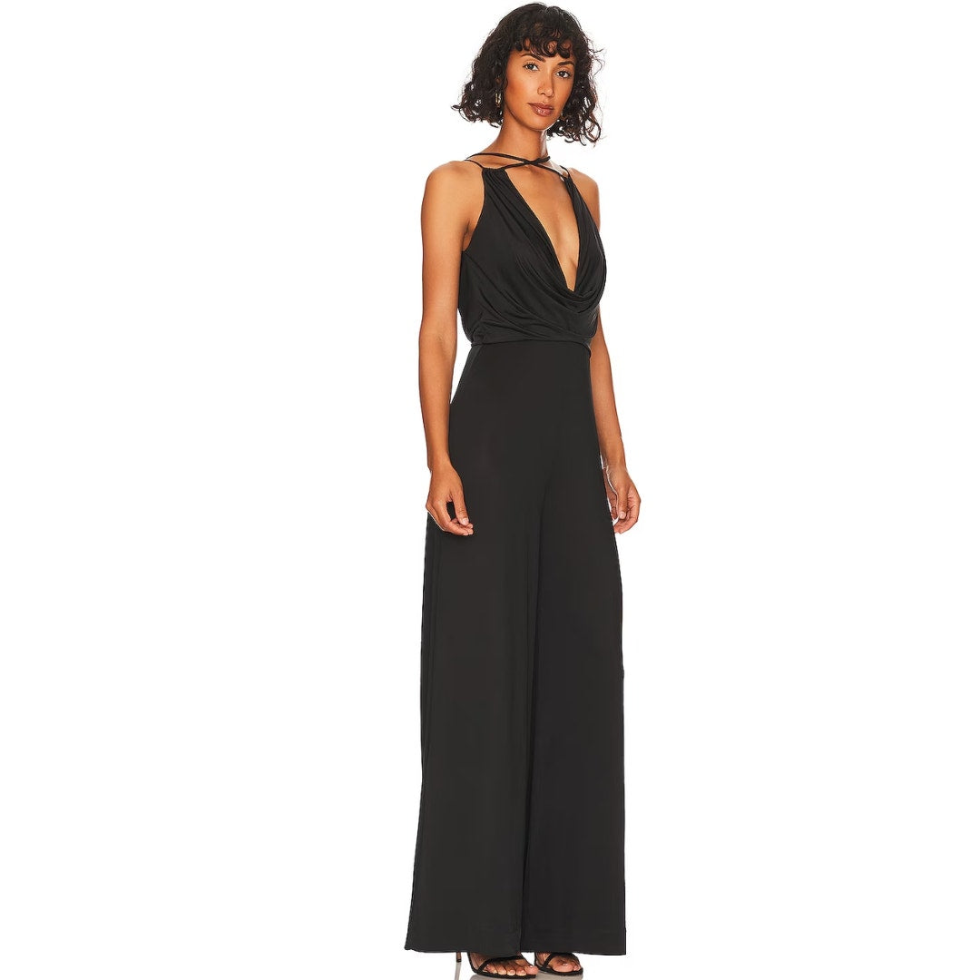 L'Academie Torin Jumpsuit in Black NWT Size Medium