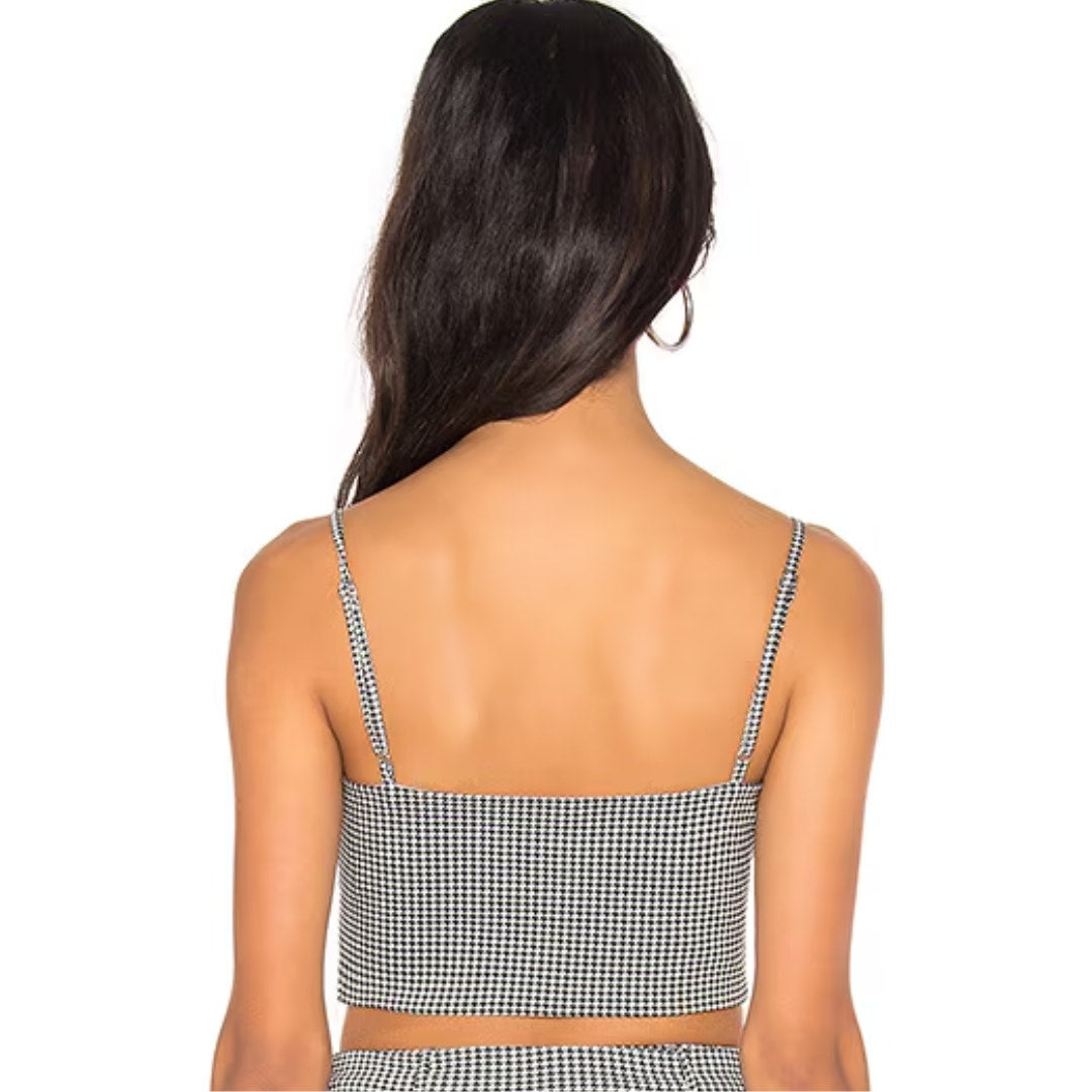 Revolve X By The Way Katrina Houndstooth Crop Top NWOT Size Small