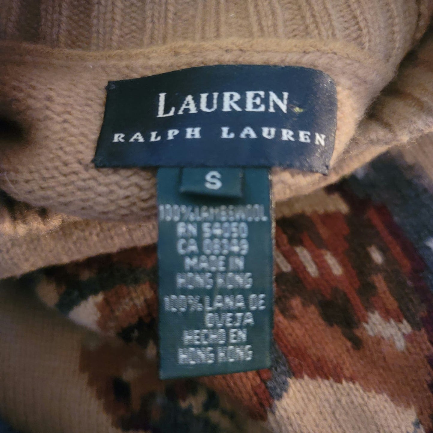 Ralph Lauren Vintage Lauren Equestrian Wool Sweater Size Small
