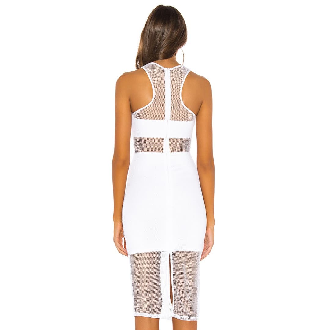 Revolve x H:ours Nelly Midi Dress in White NWT Size Small