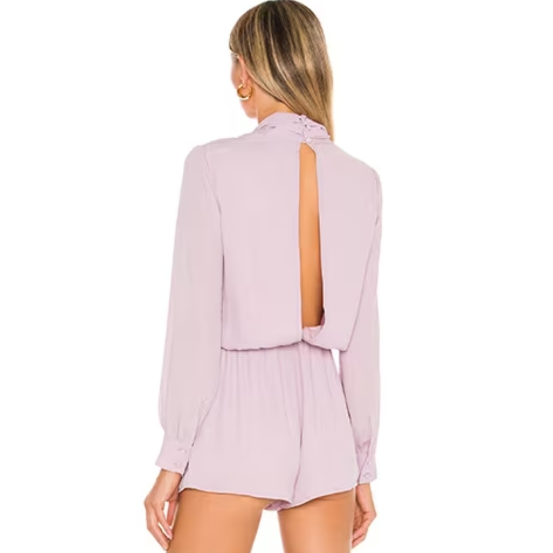 Superdown Kaycie drape neck romper in Hot Pink NWT Size XS